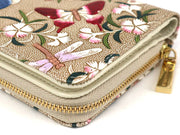 Dianthus Flowers Zippered Bi-fold Wallet