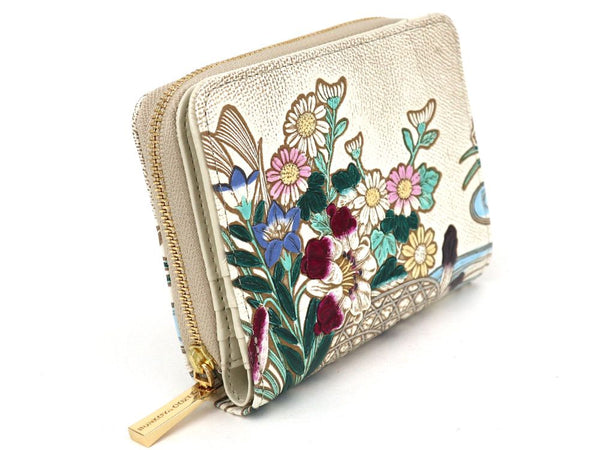 Lilies Zippered Bi-fold Wallet
