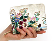 Lilies Zippered Bi-fold Wallet