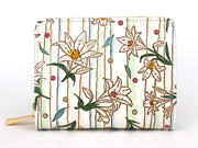 White Lilies Zippered Bi-fold Wallet