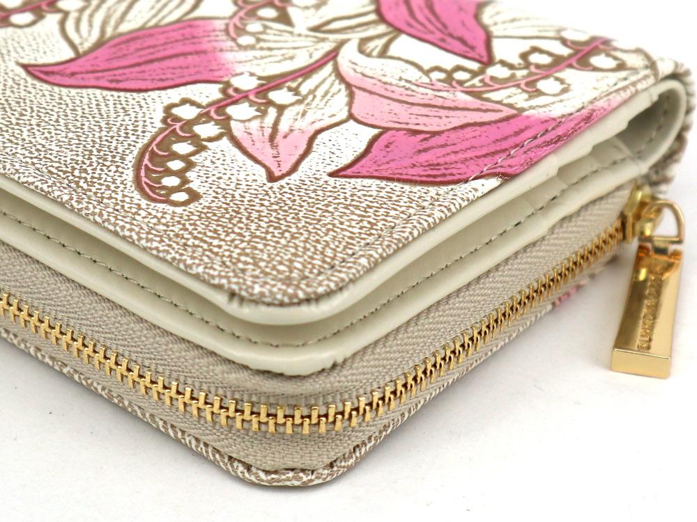 SUZURAN - Lily of the Valley (Pink) Zippered Bi-fold Wallet