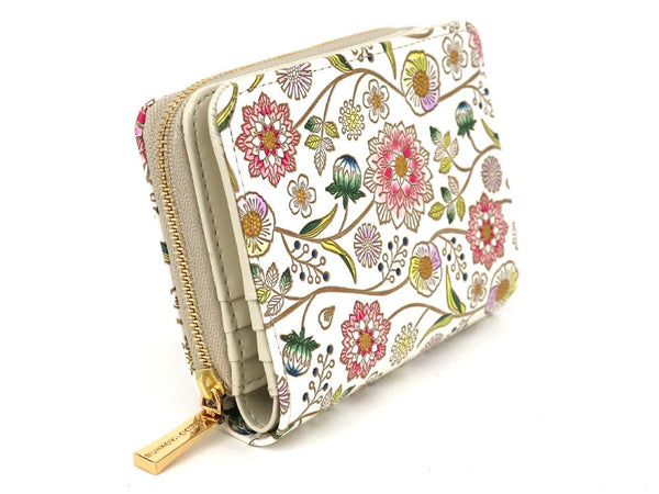Dahlia (Berry Pink) Zippered Bi-fold Wallet