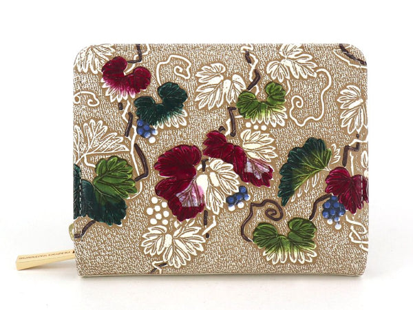 Wild Grapes Zippered Bi-fold Wallet