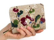Wild Grapes Zippered Bi-fold Wallet