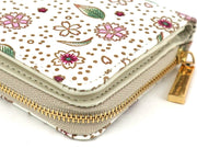 Falling Cherry Blossoms Zippered Bi-fold Wallet