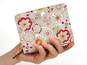 Spring Bloom (Red) Zippered Bi-fold Wallet