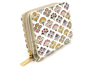 HANAOGI - Flower Fans Zippered Bi-fold Wallet