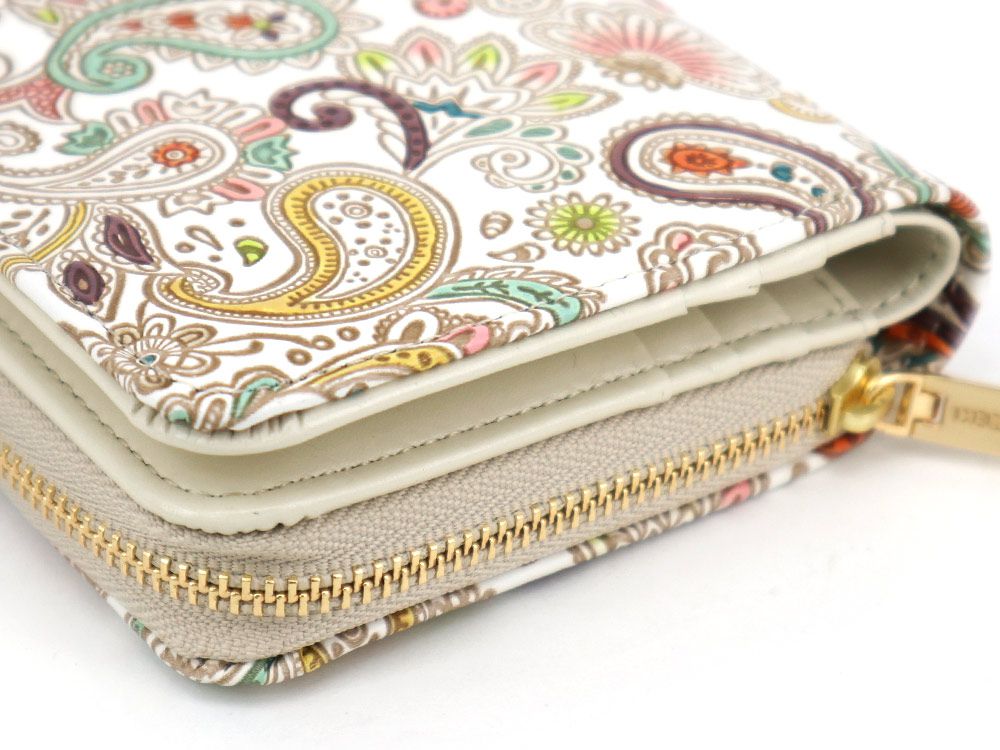 Paisley Zippered Bi-fold Wallet