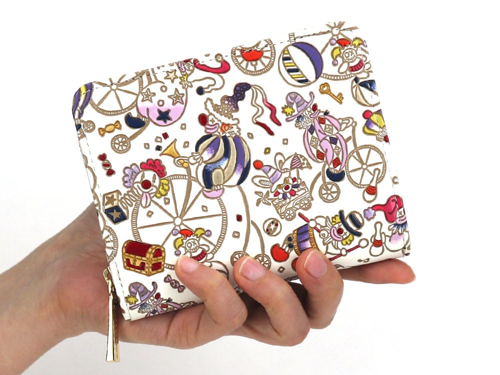Pierrot (Purple) Zippered Bi-fold Wallet