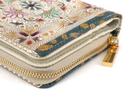 Golden Tapestry Zippered Bi-fold Wallet