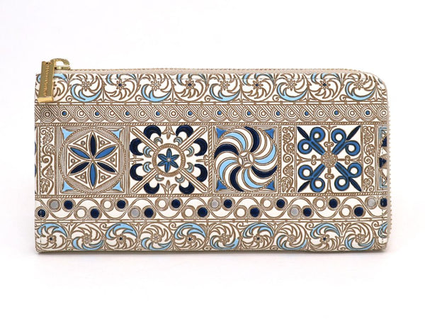 KINSHA - Persia Tiles (Blue) L-shaped Long Wallet