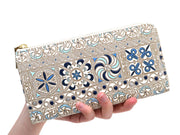 KINSHA - Persia Tiles (Blue) L-shaped Long Wallet
