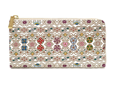 HANABISHI Traditional Flower Patterns L-shaped Long Wallet