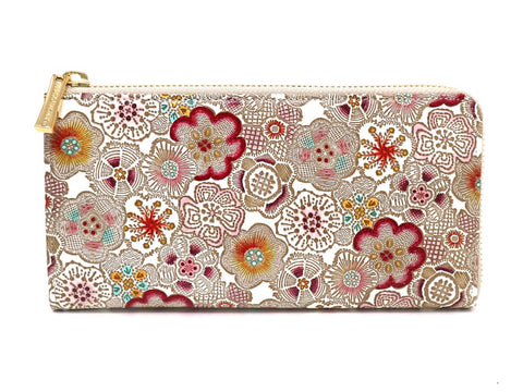 Spring Bloom (Red) L-shaped Long Wallet