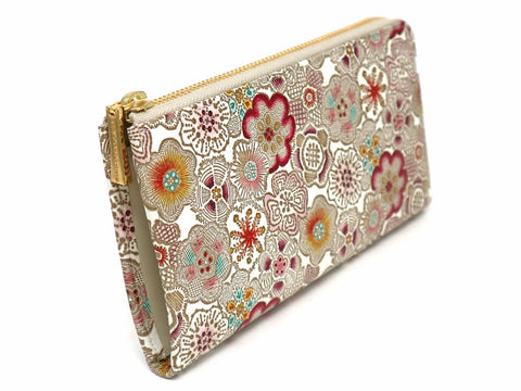 Spring Bloom (Red) L-shaped Long Wallet