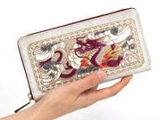 Dragon (Wine) Zippered Long Wallet