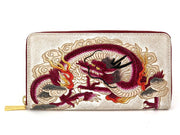 Dragon God (Wine) Zippered Long Wallet