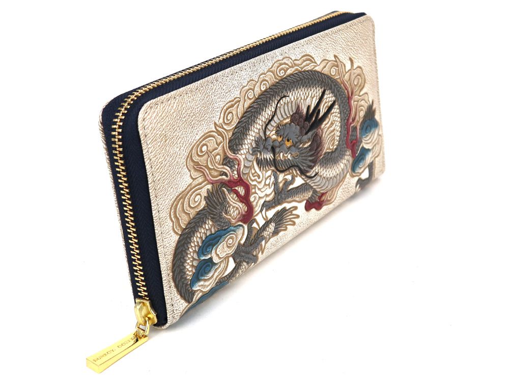 Dragon God (Gray) Zippered Long Wallet