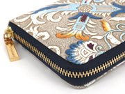 Arabesque (Blue) Zippered Long Wallet