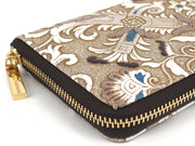 Arabesque (Brown) Zippered Long Wallet