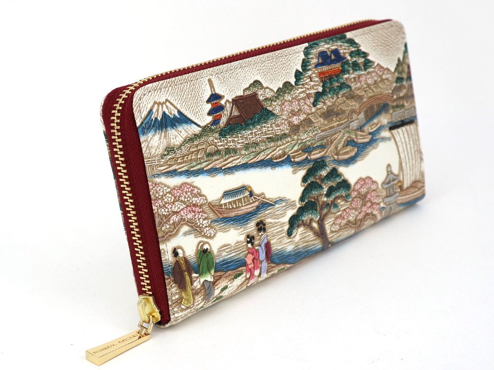 UKIYO-E MATSUCHIYAMA Zippered Long Wallet