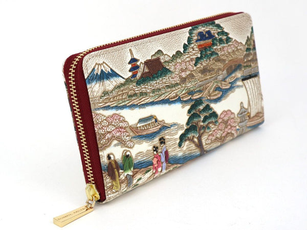 UKIYO-E MATSUCHIYAMA Zippered Long Wallet