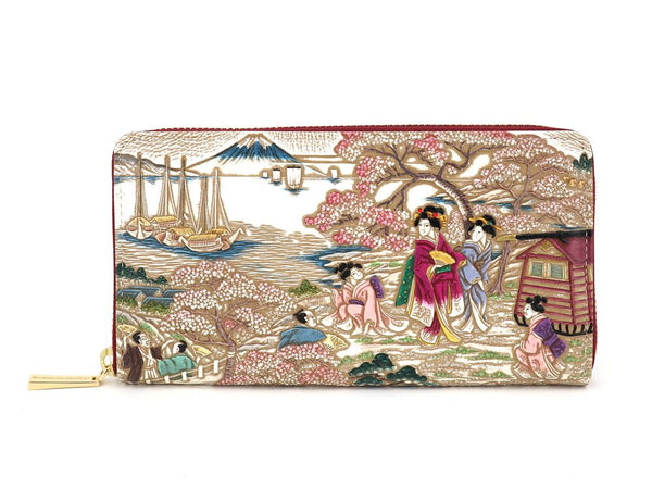 UKIYO-E GOTENYAMA  Zippered Long Wallet