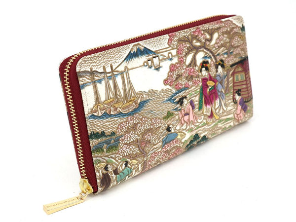 UKIYO-E GOTENYAMA  Zippered Long Wallet