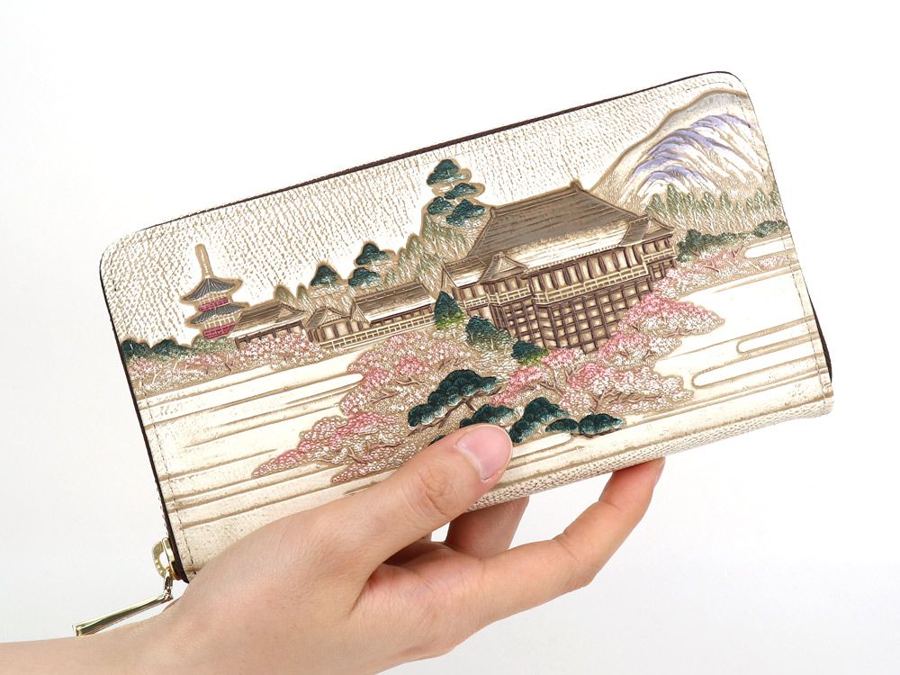UKIYO-E KIYOMIZU-DERA  Zippered Long Wallet