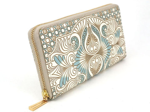 Rocaille (Blue) Zippered Long Wallet