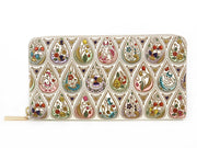 Flowers and Cats (Mix) Zippered Long Wallet