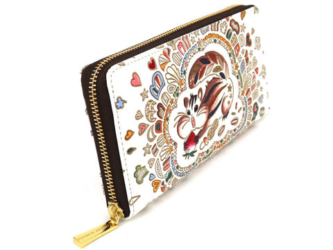 Foodie Squirrel Zippered Long Wallet