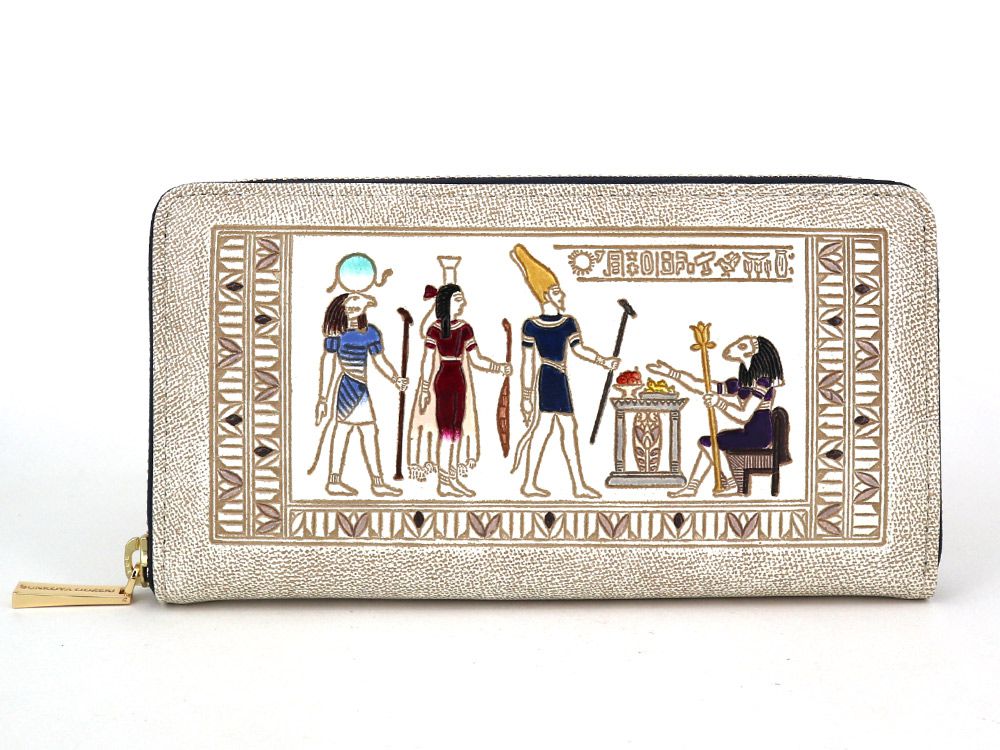 Egyptian Design (#3) Zippered Long Wallet