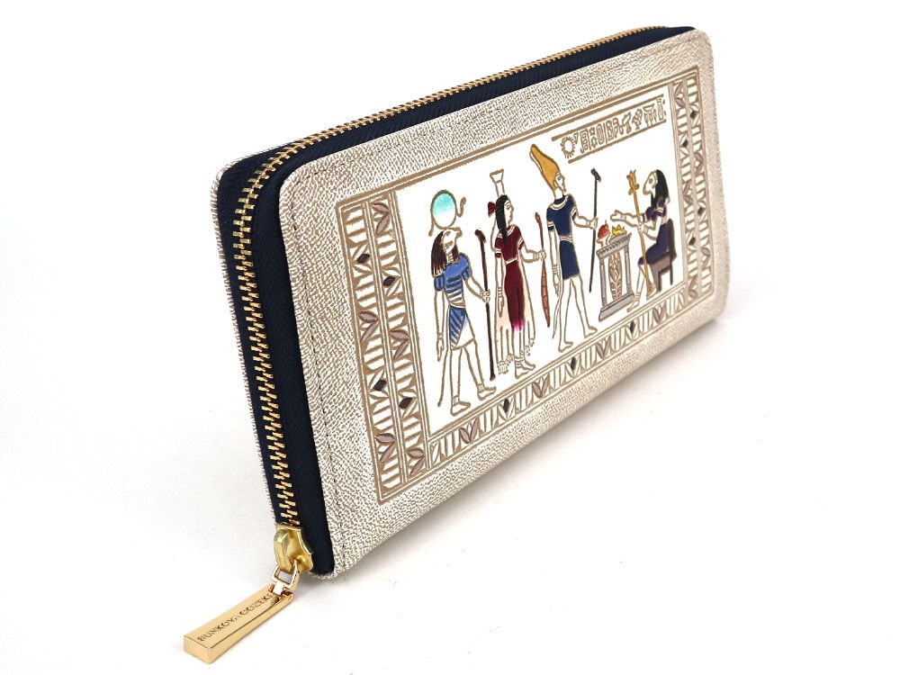 Egyptian Design (#3) Zippered Long Wallet
