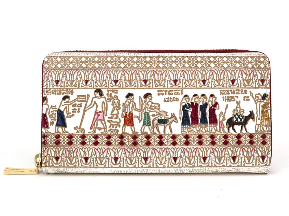 Egyptian Design (#6) Zippered Long Wallet