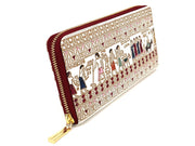 Egyptian Design (#6) Zippered Long Wallet