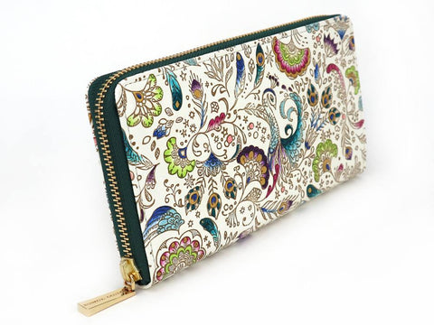 Peacock Zippered Long Wallet