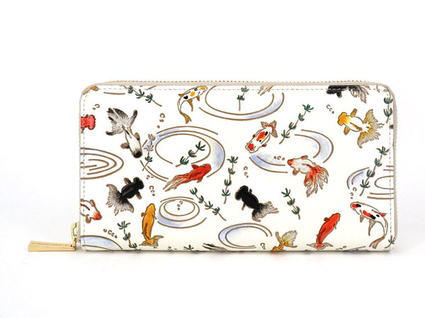 Gold Fishes Zippered Long Wallet