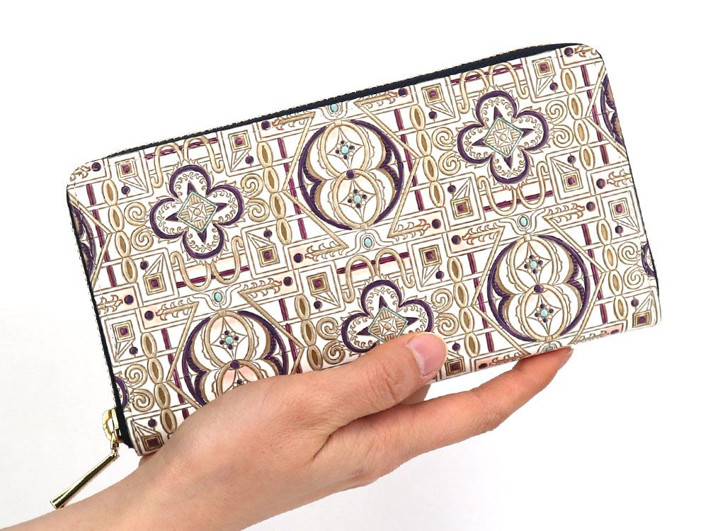 Miyabi (Purple) Zippered Long Wallet