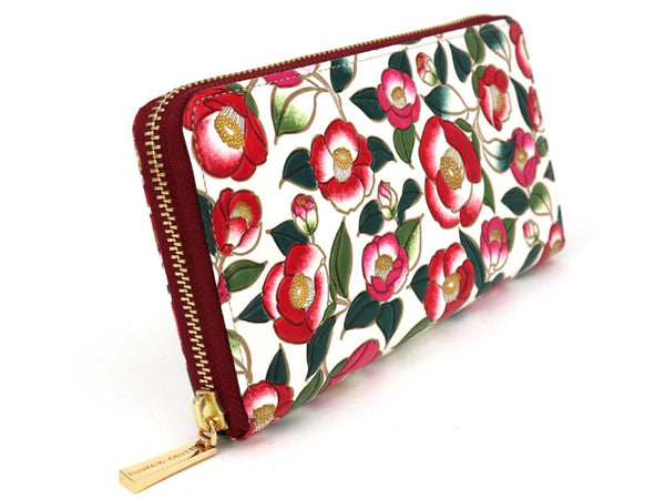 Camellia Zippered Long Wallet