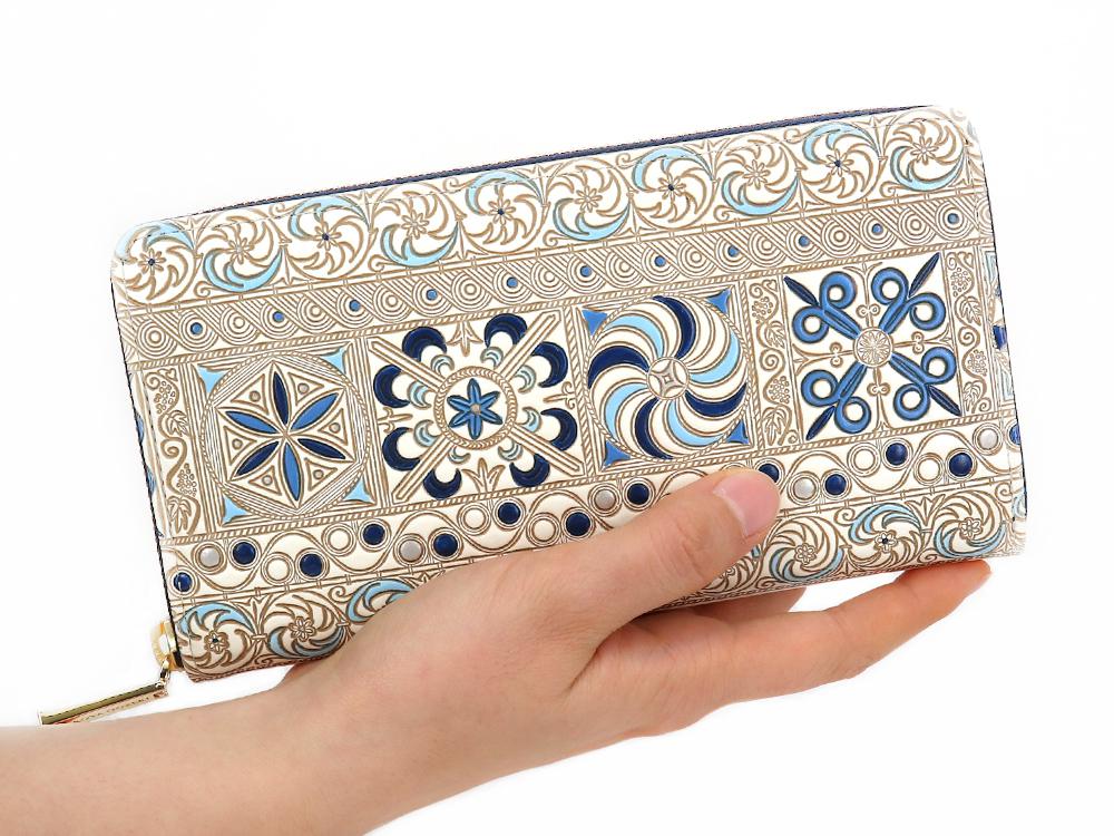 KINSHA - Persia Tiles (Blue) Zippered Long Wallet