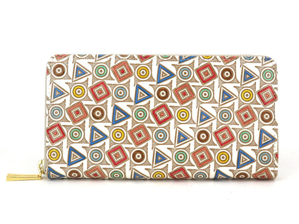 Circles, Triangles and Squares Zippered Long Wallet