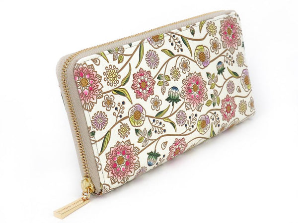 Dahlia (Berry Pink) Zippered Long Wallet