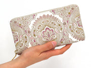 Antique Lace (Pink) Zippered Long Wallet