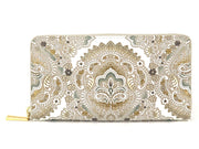 Antique Lace (Green) Zippered Long Wallet
