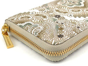 Antique Lace (Green) Zippered Long Wallet