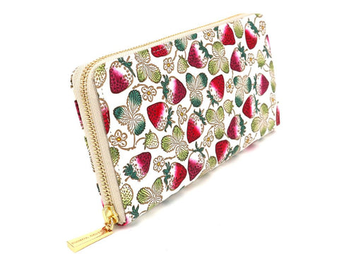 Strawberries Zippered Long Wallet