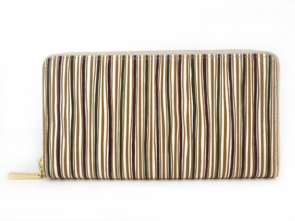 YATARAJIMA - Vertical Stripes Zippered Long Wallet