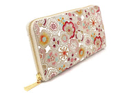 Spring Bloom (Red) Zippered Long Wallet