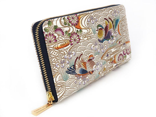 OSHIDORI - Mandarin Ducks Zippered Long Wallet